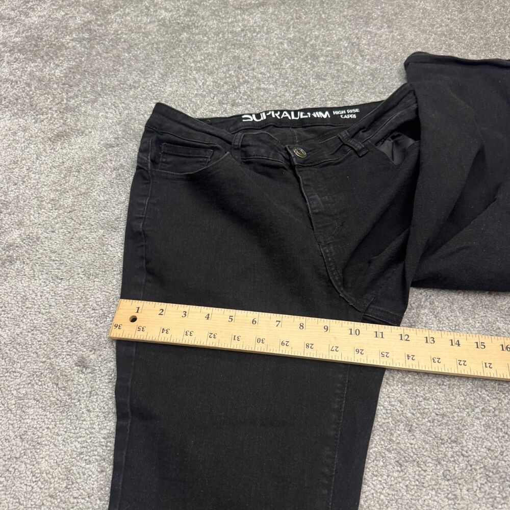 Supra Denim High Rise Capri Cropped Jeans Womens 14 Black Stretch Casual 32x20 - Picture 12 of 16